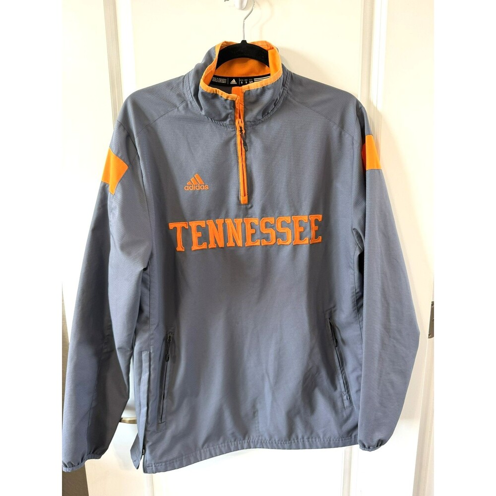 adidas Tennessee Volunteers S Orange/Gray 1/4 Zip Jacket Pullover embroidered